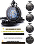 ManChDa Pocket Watch for Dad Gifts for Fathers Day Mechanical Pocket Watch for Dad Men Pocket Watches Engraved...