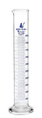 EISCO Graduated Cylinder, 500ml - Class B Tolerance ±5.00ml - Round Base - Blue Graduations - Borosilicate 3.3 Glass...