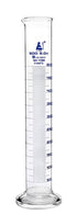EISCO Graduated Cylinder, 500ml - Class B Tolerance ±5.00ml - Round Base - Blue Graduations - Borosilicate 3.3 Glass...