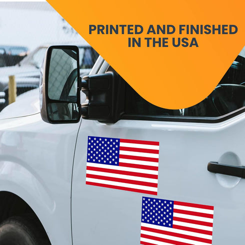 Magnet Me Up: American Flag Automotive Magnet Decal - 5x8 inches, 2 Pack, Red White, and Blue - Heavy-Duty for Car, Truck, SUV United States of Am...
