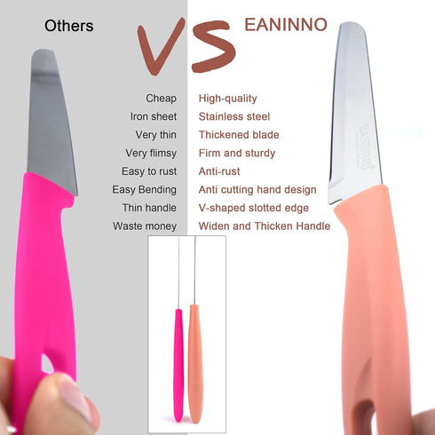 8 PCS Paring Knife Set-4 Knives 4 Cover Upgraded, Kitchen Fruit Peeling Knifes German Stainless Steel 4 inch Small Sharp Slicing Cutting Vegetable...