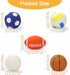 2.4" Squeaky Latex Dog Toy Ball Sports Balls Sets, Soft, Bouncy & Durable for Small Medium Dogs Puppy Interactive Chew Toys 5 Pcs/Set...