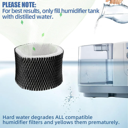 XIMOON HWF62 Humidifier Filter A Replacement for Holmes & Sunbeam Humidifier Filter Models HM1701, HM1761, HM1300 & HM1100; Compare to Part # HWF62, HWF62D (2)