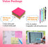 Transparent Sticky Notes, 500 Sheets, 10 Pads, 3x3 in, with a Stylus Ballpoint Pen, See Through Translucent Sticky Notes Set, Multicolored & Clear...