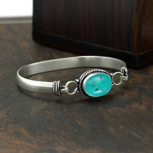 8.80 Cts Natural Moonstone Turquoise Labradorite Malachite Cuff Bangle 12x16mm Oval Shape Gemstone Silver Overlay Handmade Cuff Bangle Jewelry Wom...