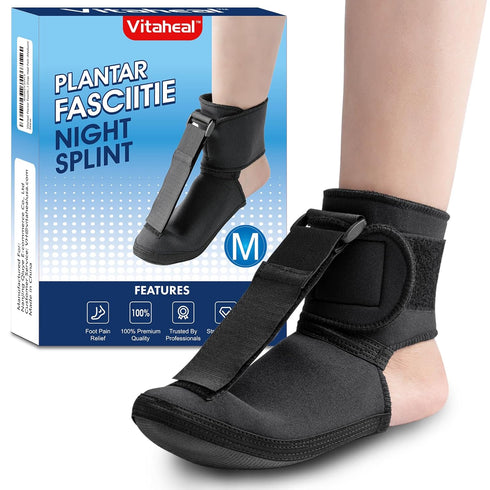 Plantar Fasciitis Night Splint Sock, Gentle Foot Support for Pain Relief and Healing, Sleeping, Achilles Tendonitis, Foot Drop, Heel Pain (Medium)...