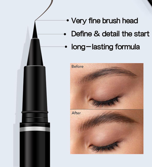 5 Colors Eyebrow Pencil, Multifunctional Ultra-Fine Liquid Eyeliner & Eyebrow Pencil,Long-Lasting Waterproof&Smudge Proof, Quick Drying, Smoothly,...