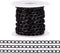 Pandahall 16.4 Feet Black Aluminum Curb Chains 7x4x1.2mm Diamond Cut Cuban Link Chains Jewelry Chains Roll for DIY Personalized Bracelet Necklace ...