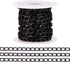 Pandahall 16.4 Feet Black Aluminum Curb Chains 7x4x1.2mm Diamond Cut Cuban Link Chains Jewelry Chains Roll for DIY Personalized Bracelet Necklace ...