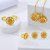Ethlyn 4Pcs 18K Gold Plated Ethiopian Jewelry Sets Necklace Eritrean/Habesha Bride Wedding Gifts...