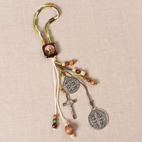 Saint Benedict Home Blessing | Features Two Saint Benedict Medals and Crucifix for Spiritual Protection...