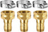 3 Pieces Aluminum Female Thread Shank Hose Menders Garden Hose Mender End Repair Kit Hose Connector Copper Fitting for 5/8 Inch or 3/4 Inch Standa...
