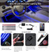 Led Interior Car Lights, Controller Led Lights for Cars, Multicolor Music Underglow Lighting Kits with Wireless Control and Sound Active Function,...