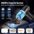 Mini Car Vacuum Cleaner, Handheld Vacuum Cordless,2 in 1 Rechargeable Vacuum Cleaner & Blower,Small Car Vacuum with 6000Pa Suction Power,Dust Bust...
