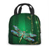 Dragonfly Green Insulated Lunch Box Reusable Cooler Tote Bag Waterproof Lunch Holder for Women & Men Work Picnic or Travel...