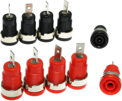 E-outstanding 10PCS 4mm Banana Speaker Jack Female Panel Mount Socket Test Connector Binding Post Adapter...