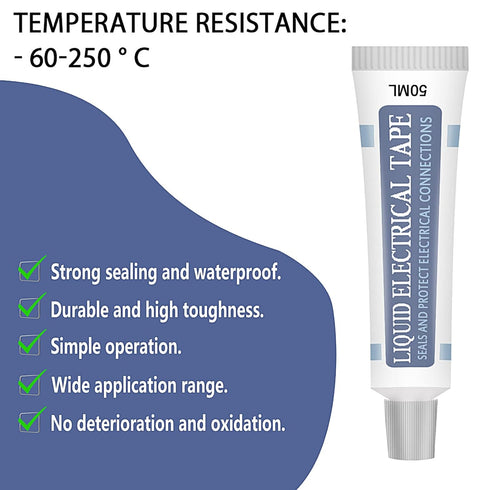 Liquid Electrical Tape,Liquid Insulating High Temperature Glue, Insulating Electrical Tape Glue,Good Insulation,Waterproof Flame, Fast Dry Liquid ...