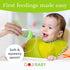 4 oz Silicone Baby Food Dispensing Spoon - 2 Pack - Great for 4+ Month Infants - Includes Stopper - Easy to Use and Mess-Free - Precise Food-Relea...