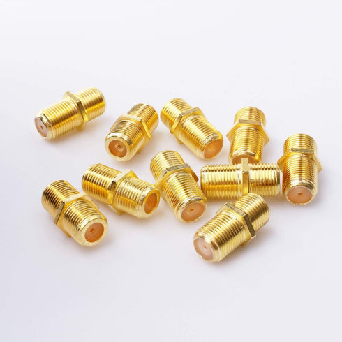 Coaxial Cable Connector F-Type RG6 Cable Extension Adapter (Pack of 20)...