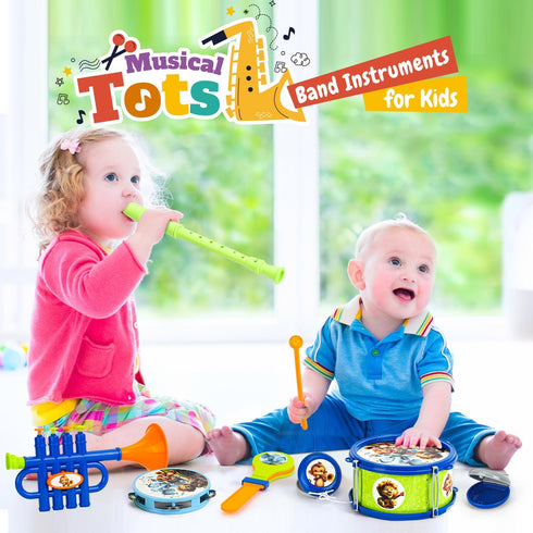 TOY Life Baby Musical Instruments, Musical Toys for Toddlers 1-3, Baby Drum Set Kids Musical Instruments, Preschool Educational Toy Instruments Bi...