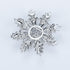 Women's Cubic Zircon Snowflake Brooch Pins Elegant Clear Crystal Ice Flower Lapel Pin Breastpin...