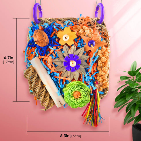 KATUMO Bird Toys, Parakeet Toys Cockatiel Foraging Toys Conure Shredder Toys for Parakeet Cockatiel Conure Lovebird Budgie Bird Cage Toys...