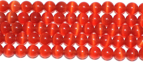 105pcs Red Cat Eye Stone Beads 10mm Round Crystal Loose Bead for Jewelry Making DIY Bracelets Necklace Accessories...