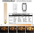 Leools Vintage LED Filament Bulb T10, 8.9inch Long Tubular Dimmable Edison Light Bulbs,E26 Base,Amber Glass,Warm White,2700K, 400LM(40W Equivalent...