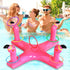 Inflatable Pool Ring Toss Games with 6 Rings, Flamingo Shark Pool Ring Toss Game Summer Pool Toys Party Games for Kids and Adults...
