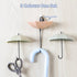 Cute Umbrella Shape Adhesive Hooks, Coat Hooks, Wall Hooks, Waterproof and Oilproof, Sticky Hooks for Bathroom Shower Outdoor Kitchen Door Home Im...