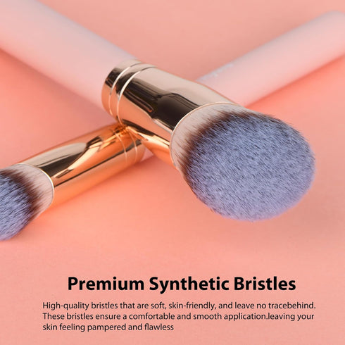 3Pcs Angled Foundation Brush Concealer Brush Kabuki Makeup Brush for Beauty Makeup Liquid Cream Powder Blending Buffing Stippling (P-170S)...