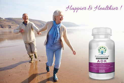 ADK Vitamin Supplement 5000 IU - High Potency Vitamins A, D3, and K2 for Bone Health and Calcium Absorption | Gluten-Free Vitamin ADK Supplement, ...