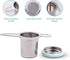 Fenshine Tea Infuser Stainless Steel Tea Strainer Folding Handle Tea Filter Extra Fine Mesh Strainer Brewing Basket with Lid for Loose Leaf Tea (L...