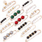 14 Pieces Pearl Scarf Brooch Pin Assorted Muslim Scarf Hijab Clips Small Brooch Set Metal Clips for Headscarf Shawl Muslim Women Scarves Hijab Saf...