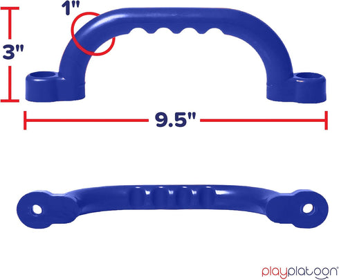 Play Platoon Playground Safety Handles, 2 Pack - Blue Grab Handle Bars for Outdoor Jungle Gym or Swing Set...
