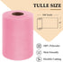 Pink Tulle Fabric Roll 6 Inch by 100 Yards (300 feet) Sheer Netting Spool for Tutu Skirt Gift Wrapping Wedding Valentine's Day Baby Shower Party D...