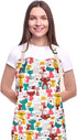 Cute Apron with 2 Pockets for Women, Adjustable Neck Strap and Long Waist Ties Cotton Cooking Baking Aprons, Use as a Kitchen and Chef Apron, Arti...