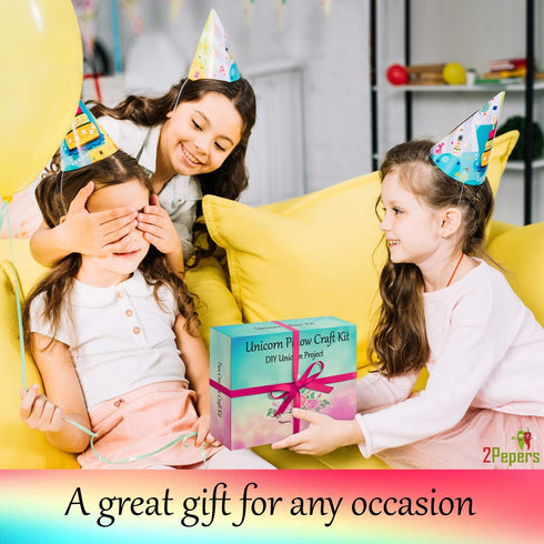 Make Your Own Unicorn Pillow Kit Arts and Crafts for Girls (No Sewing Needed), DIY Stuffed Craft kit for Kids, Unicorn Gifts for Girls...