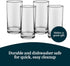 Libbey Heavy Base Drinking Glasses Set of 8, 15.5 Oz Elegant, Weighted Clear Water Glasses, Dishwasher Safe Glass Cups Set for Parties, Birthdays...