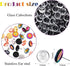 200 Pieces Stud Earring Kit, Including 50 Pieces 12 mm Stainless Steel Blank Stud 50 Rubber Back, 50 Pieces 12 mm Clear Glass Cabochons 50 Stainle...
