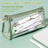 6 Pcs Clear Pencil Pounch Pen Case, Plastic Marker Pouches with Zipper, Waterproof Travel Toiletry Cosmetic Makeup Bag, Multifonction Stationery O...
