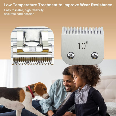 10 Blade Dog Grooming Clipper Replacement Blades Fit for Andis AG AGC AGP AGRC AGCL AGR Plus AGRV DBLC MBG SMC, Fit for Oster A-5 Dog Clippers, Si...