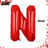 40 Inch Big Red Letter Balloons Foil Mylar Wedding Bachelorette Wedding Birthday Bridal Shower Anniversary Celebration Graduation Party Decoration...