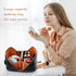 Travel Makeup Bag, 4L Large Capacity Cosmetic Bags for Women and Girls, Portable Makeup Organizer with Divider and Handle, PU Leather Waterproof M...