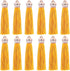 80mm Polyester Soft Tassel Ice Silk Tassel End Stopper Pendant Connectors with Gold Tassels Cap for DIY Jewelry Accessories Making/Earring/Curtain...