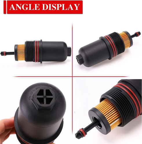 FT4Z-6A832-C Oil Filter Cap Cover For 2017-2020 Ford Fusion & 2015 2016 2017 2018 2019 2000 F150 2.7L V6...