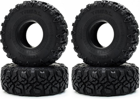 TREAL 1.0 Tires Soft Sticky RC Crawler Tires TrailBurner 62mm (4P) for 1/24 1/18 SCX24 AX24 FCX24 TRX4M...