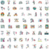 120pcs Elephant and Piggie Stickers for Kids Water Bottles Cute Kawaii Cartoon Vinyl Waterproof Decals for Teens Laptops Journal Scrapbook Compute...