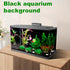Black Aquarium Background Static Cling, 78.7"x15.7" Self Adhensive Fish Tank Background, Vinyl Aquarium Backdrop Sticker, Fish Tank Poster Aquariu...