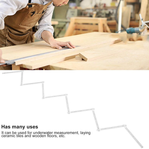 2Pcs 2m Folding Carpenters Ruler Lightweight Compact Measuring Stick Woodworking Tool MultiAngle Design...